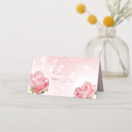 Tarjeta De Asiento Rosas Sparkles