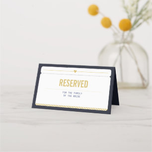 Tarjeta De Asiento Rótulo de tabla Boda reservado