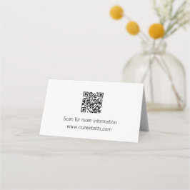 Tarjeta De Asiento Rótulo de tabla de código QR