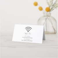 Rótulo Wi-Fi blanco minimalista