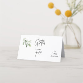 Tarjeta De Asiento Rótulos de plegado de tabulación Gluten Free