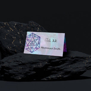 Tarjeta De Asiento RPG Dice Nebula Fantasy Retro Tabletop PnP Gamer