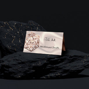 Tarjeta De Asiento RPG Dice   Papel de cobre Fantasía Retro Tabletop 