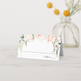 Tarjeta De Asiento Rubor Florals y Green Name Place Cards