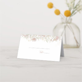 Tarjeta De Asiento Rubor y Salvia Flor Silvestre Boda de Primavera