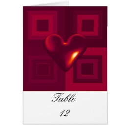 Tarjeta de asiento Ruby Red Table