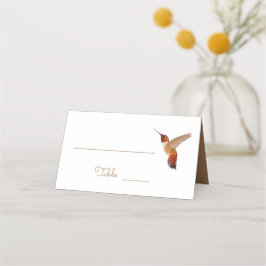 Tarjeta De Asiento Rufous Hummingbirds Boda Place Card