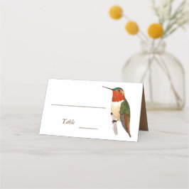 Tarjeta De Asiento Rufous Hummingbirds Boda Place Card