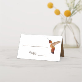Tarjeta De Asiento Rufous Hummingbirds Boda Place Card