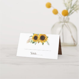 Tarjeta De Asiento Rústica Madera de cuerdas de girasol luces Lace Ma