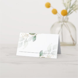 Tarjeta De Asiento Rústica vegetación Foliage Dorada Wedding Party Du