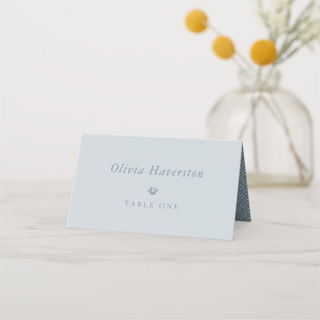 Tarjeta De Asiento Rústicas anhelas con flor | BODA (Anverso)