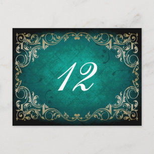 tarjeta de asiento rústico de boda regal acuático