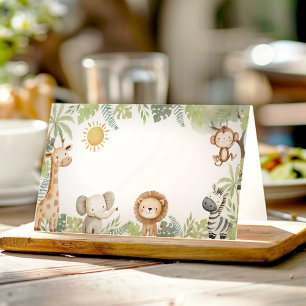 Tarjeta De Asiento Safari Jungle Animales de cumpleaños Tienda de com