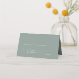 Tarjeta De Asiento Sage Green Olive Green Minimalista 4 Boda