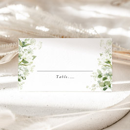 Tarjeta De Asiento Sage Green Organic Greenery Wedding Place Card