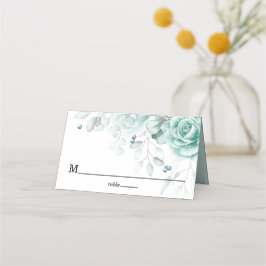 Tarjeta De Asiento Sage greens Floral Boda Luxury