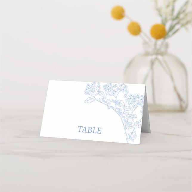 Tarjeta De Asiento Salón de mesa Blue Chinoiserie Toile de Jouy (Anverso)