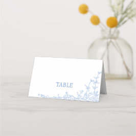 Tarjeta De Asiento Salón de mesa Blue Chinoiserie Toile de Jouy