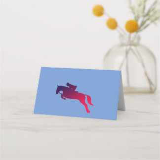 Tarjeta De Asiento Saltaobstáculos limpiando un obstáculo.        Lug