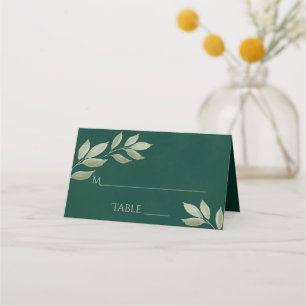 Tarjeta De Asiento Salto de Sage y Esmeralda Sale Elegante Boda Escri