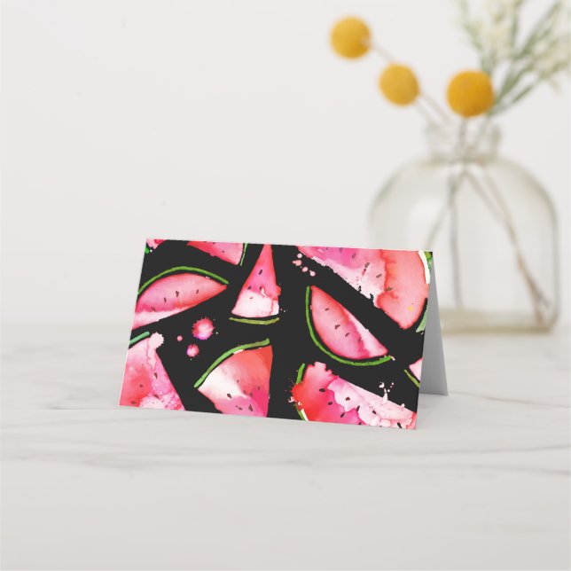 Tarjeta De Asiento sandía acuática 2 (Anverso)