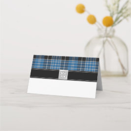 Tarjeta De Asiento Scottish Clark Tartan Boda