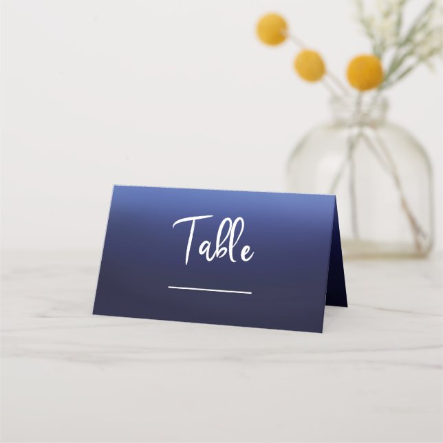 Tarjeta De Asiento Sea Ocean Blue Modern Minimal Beach Bridal Shower (Anverso)