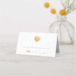 Tarjeta De Asiento Seashell Faux Relieve metalizado dorado Ocean Boda