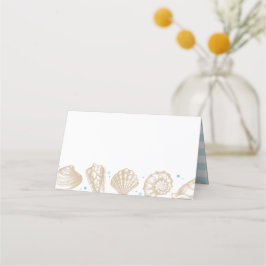 Tarjeta De Asiento Seashells Beach Wedding Escort Nautical