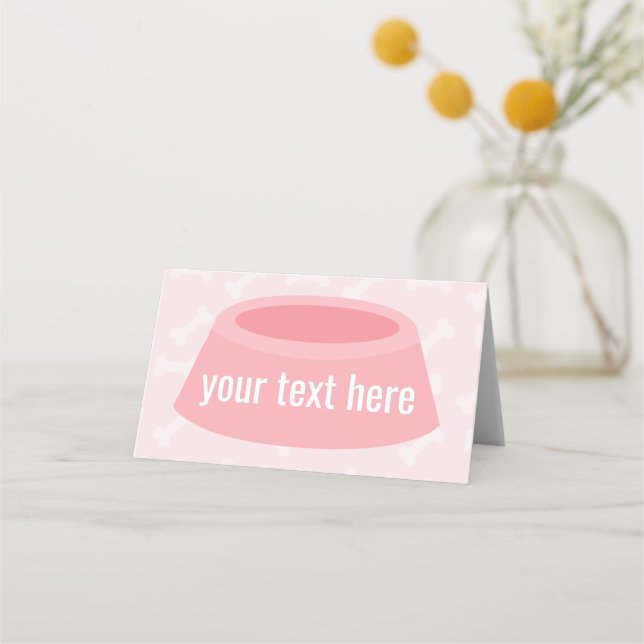 Tarjeta De Asiento señales de comida para buffet con toldo para fiest (Anverso)