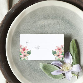 Tarjeta De Asiento Sencilla y elegante boda tropical en la playa