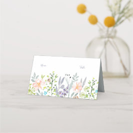 Tarjeta De Asiento Sencilla y moderna vegetación floral Acogida de bo