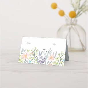 Tarjeta De Asiento Sencilla y moderna vegetación floral Acogida de bo