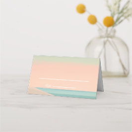 Tarjeta De Asiento Sencillo plegado a orillas del mar