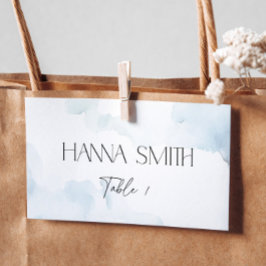 Tarjeta De Asiento Shes Tying Knot Dusty Blue Bridal Shower Name