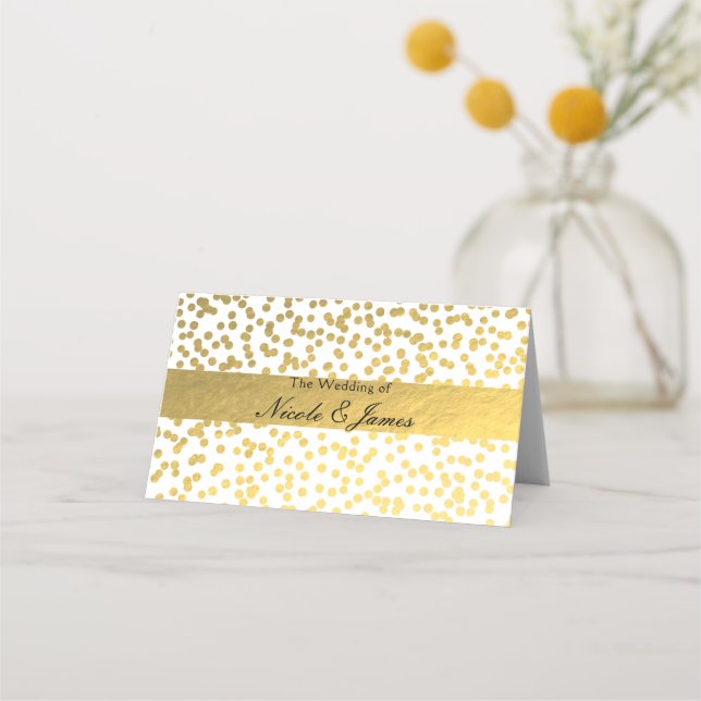 Tarjeta De Asiento Sillones de mesa modernos Glam Relieve metalizado  (Anverso)
