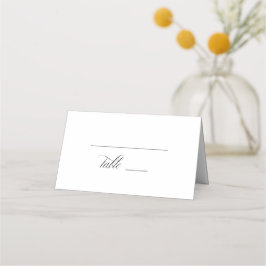 Tarjeta De Asiento Simple Classic Elegant Wedding Folding Place Card