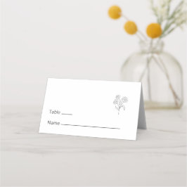 Tarjeta De Asiento Simple fiesta de cumpleaños del Boho Botánico de Q