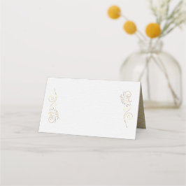 Tarjeta De Asiento Sofisticado y lujoso Boda de Gold Flourish