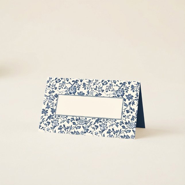 Tarjeta De Asiento Software obsoleto con espacio de escritura a mano (Vintage Delftware with Handwriting space Place Card.)