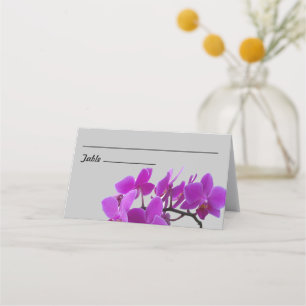 Tarjeta De Asiento Spray de orquídeas de fucsia en tablero de posició