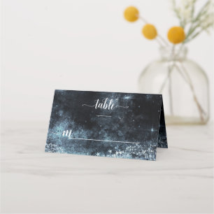 Tarjeta De Asiento Star Struck Watercolor Galaxy número de tabla Boda
