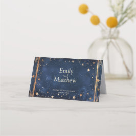 Tarjeta De Asiento Starry Night Romance Boda