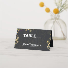 Tarjeta De Asiento Steampunk Extravaganza Boda de relojería de época