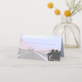 Tarjeta De Asiento Sueños del Boda de motocicleta de Open Road