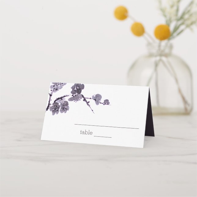 Tarjeta De Asiento Sumie de ciruela (Anverso)