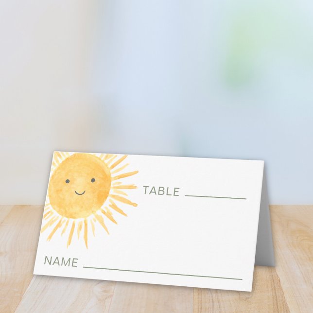 Tarjeta De Asiento Sun Baby Shower (Subido por el creador)