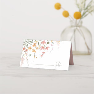 Tarjeta De Asiento Sunny Wildflower Boda Pink ID1023
