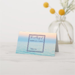 Tarjeta De Asiento Sunset Skies Beach Ocean Boda Table